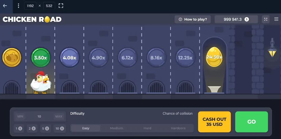 Impostazioni e gestione del bankroll di Chicken Road